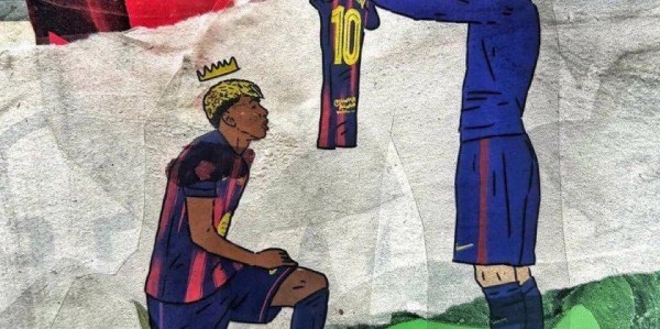 巴萨新10号！亚马尔比当年梅西更强：55场43球+三冠还小2岁